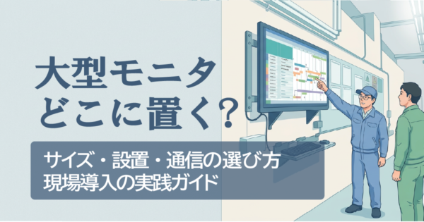 大型モニタで工場の情報共有が変わる!サイズ・設置・通信環境の選び方