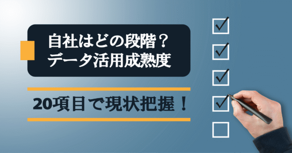 5段階評価で現状把握！データ活用成熟度の簡易診断