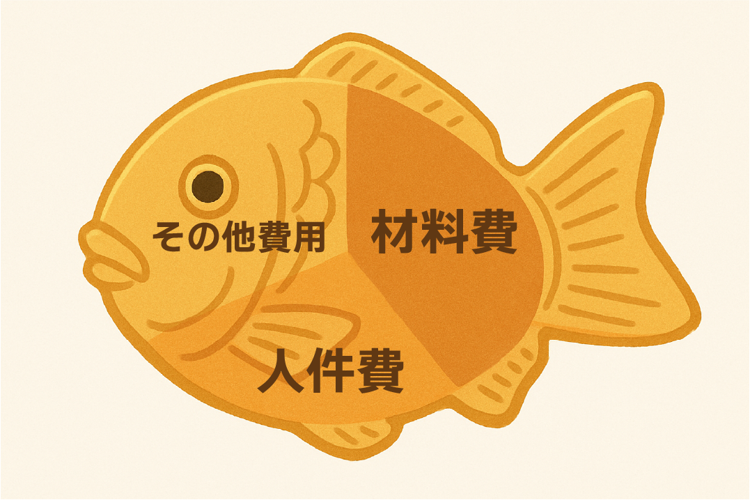 【たいやきで解説】原価グラフ