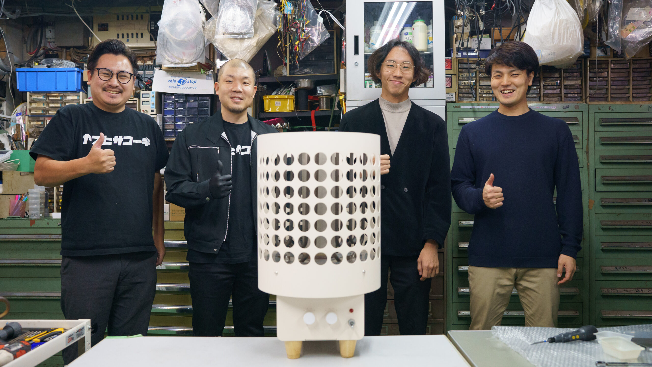 サウナストーブの開発相談が成功した様子