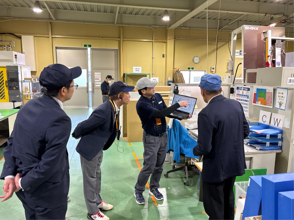 プラポート様工場見学の様子②